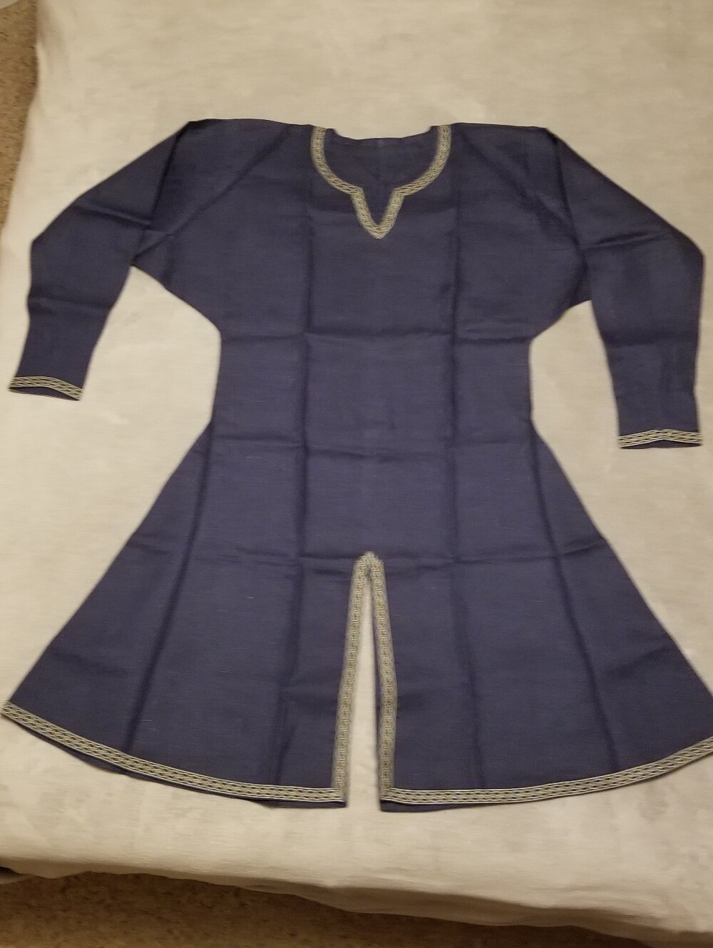 Armstreet Viking tunic "Eric the Scout" midnight blue flax linen Men's S costume